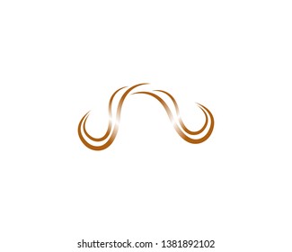 Hair wave logo vector icon template - Vector