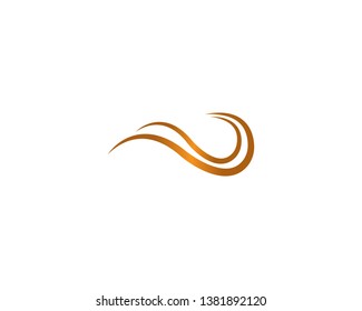 Hair wave logo vector icon template - Vector