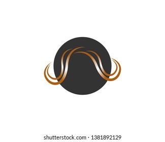 Hair wave logo vector icon template - Vector