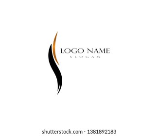 Hair wave logo vector icon template - Vector