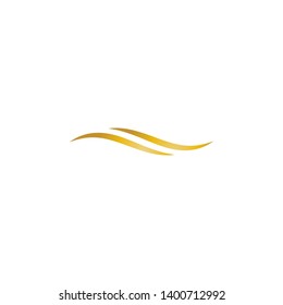 Hair wave logo vector icon template