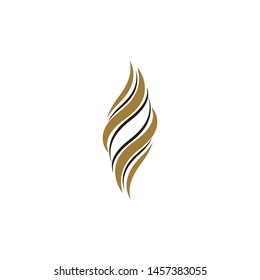 hair wave logo vector icon template