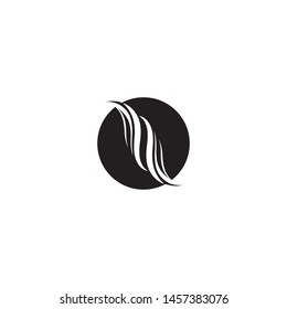 hair wave logo vector icon template