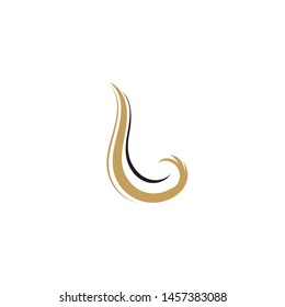 hair wave logo vector icon template