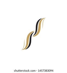 hair wave logo vector icon template