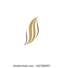 hair wave logo vector icon template