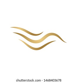 Hair wave logo vector icon template
