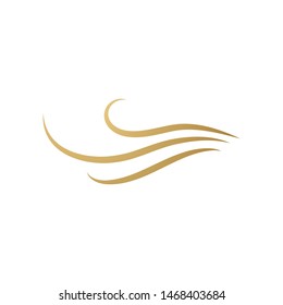 Hair wave logo vector icon template