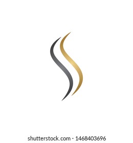 Hair wave logo vector icon template