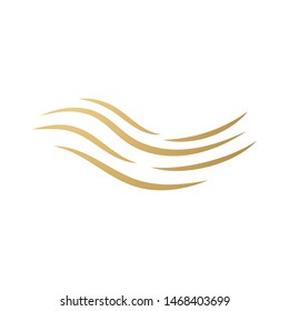 Hair wave logo vector icon template