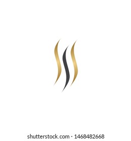 Hair wave logo vector icon template