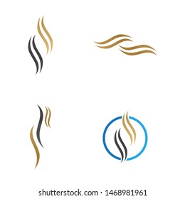 Hair wave logo vector icon template