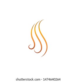 Hair wave logo vector icon template illustration line