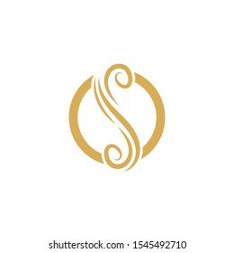Hair wave logo vector icon template illustration
