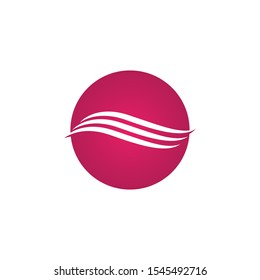 Hair wave logo vector icon template illustration