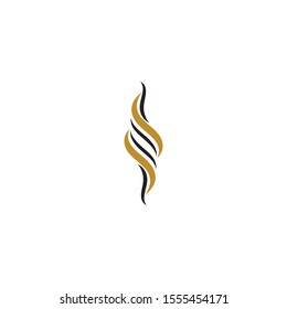 hair wave logo vector icon template - Vector