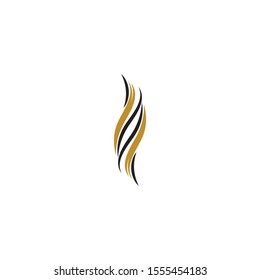 hair wave logo vector icon template - Vector