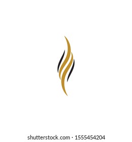 hair wave logo vector icon template - Vector