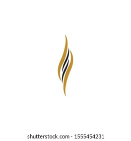 hair wave logo vector icon template - Vector