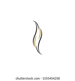 hair wave logo vector icon template - Vector