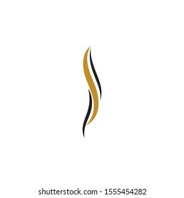 hair wave logo vector icon template - Vector