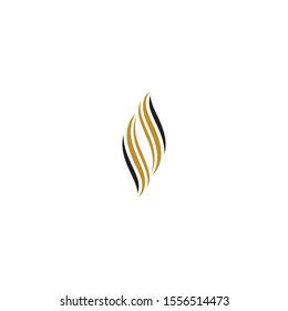 hair wave logo vector icon template - Vector