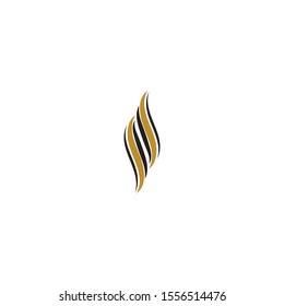 hair wave logo vector icon template - Vector