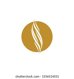 hair wave logo vector icon template - Vector