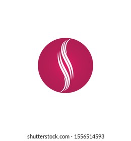 hair wave logo vector icon template - Vector
