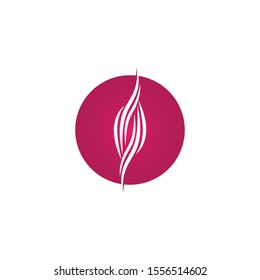 hair wave logo vector icon template - Vector