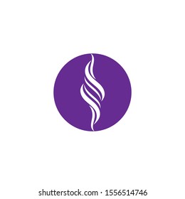 hair wave logo vector icon template - Vector