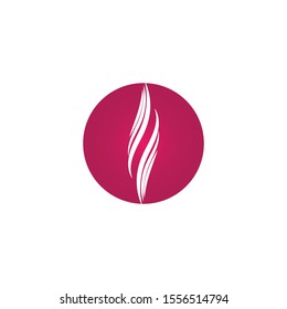 hair wave logo vector icon template - Vector