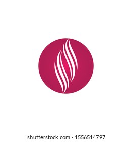hair wave logo vector icon template - Vector