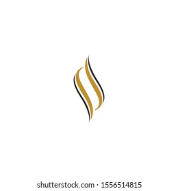 hair wave logo vector icon template - Vector