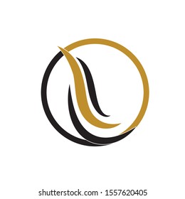 hair wave logo vector icon template - Vector