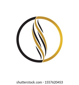hair wave logo vector icon template - Vector