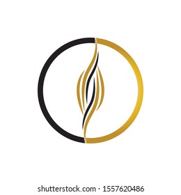 hair wave logo vector icon template - Vector