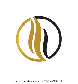 hair wave logo vector icon template - Vector
