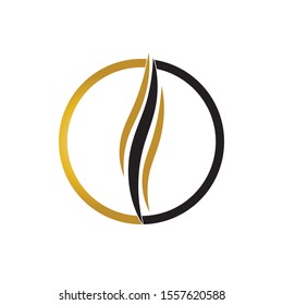 hair wave logo vector icon template - Vector