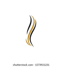 hair wave logo vector icon template - Vector