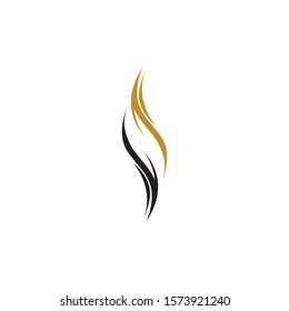 hair wave logo vector icon template - Vector