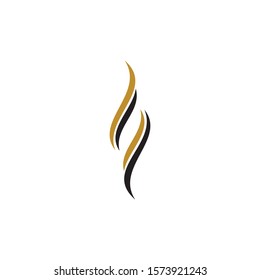 hair wave logo vector icon template - Vector
