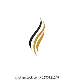 hair wave logo vector icon template - Vector