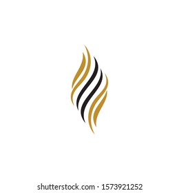 hair wave logo vector icon template - Vector