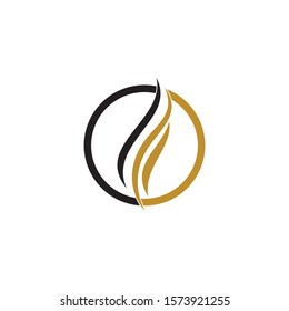 hair wave logo vector icon template - Vector