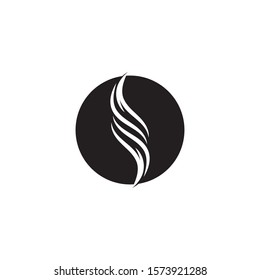 hair wave logo vector icon template - Vector