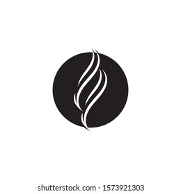 hair wave logo vector icon template - Vector