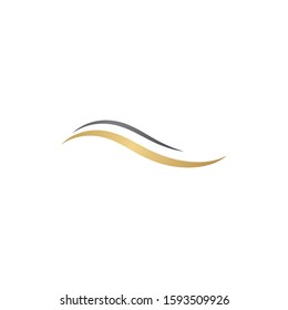 Hair wave logo vector icon template