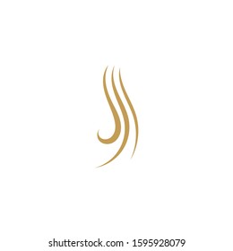 Hair wave logo vector icon template