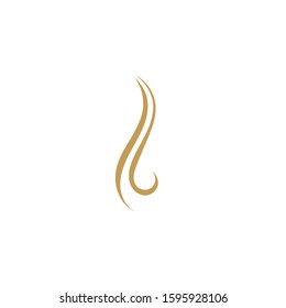 Hair wave logo vector icon template